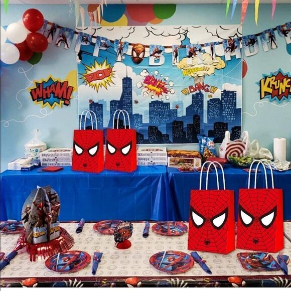 Superhero Spider Hero party bags set of 16 NWT - Picture 4 of 5
